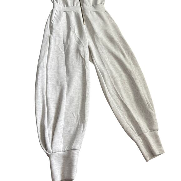 Varley Double Soft Madelyn Stretch-Jersey Jumpsuit Ivory-Marl Size‎ Small - Picture 10 of 16